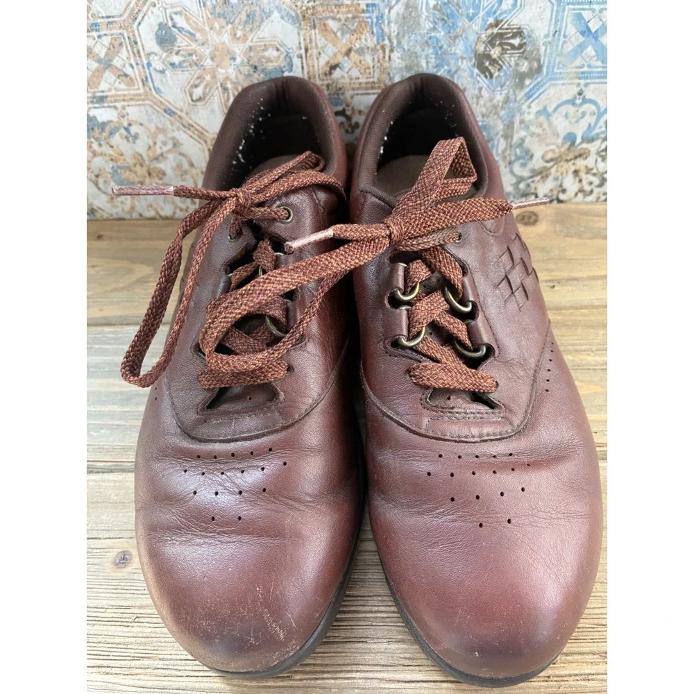 SAS Tripad Comfort Brown Leather Walking Shoes Womens Lace Up Oxfords 7.5